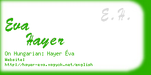 eva hayer business card